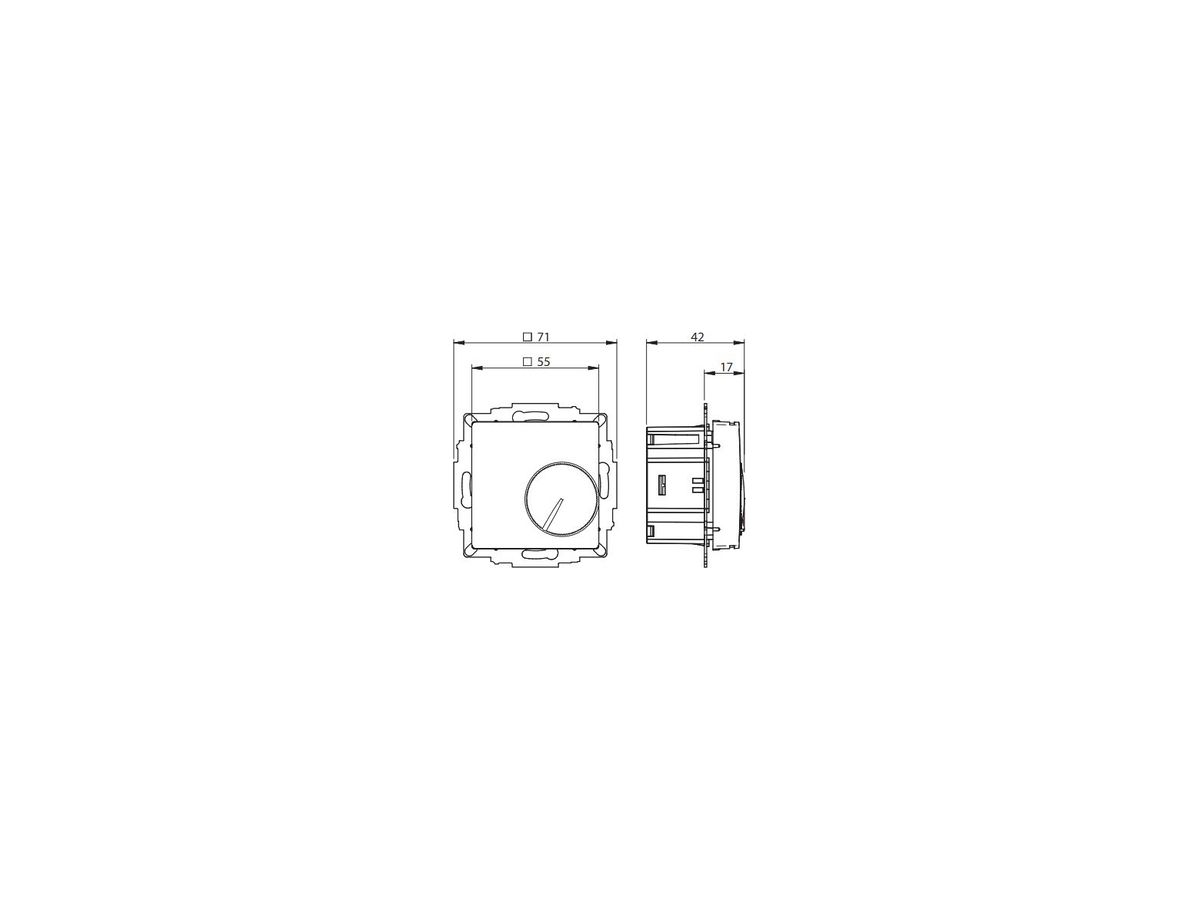 UP-Raumthermostat Eberle UTE 1003 230VAC 5…30°C 10A sz