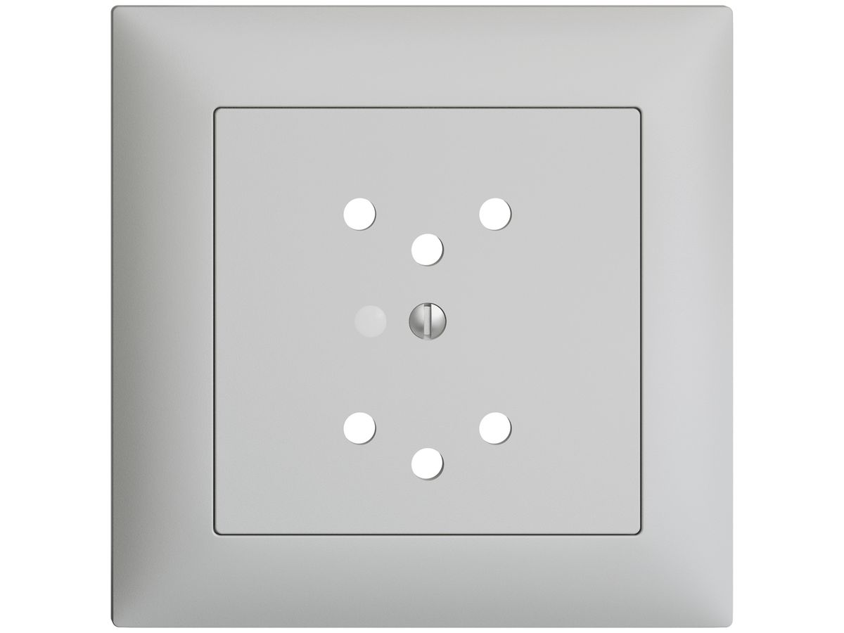 UP-Frontset EDIZIOdue hellgrau 88×88mm 2×T12 mit Linse