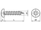 Rundkopf-Spanplattenschraube Pozidriv 4×25mm verzinkt