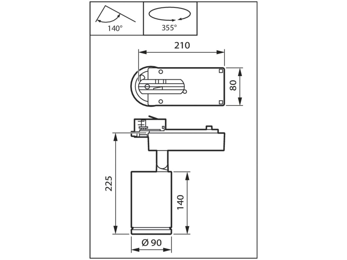 LED-Spotleuchte Philips ST770T für Schiene, 830, 4900lm, 24° silber