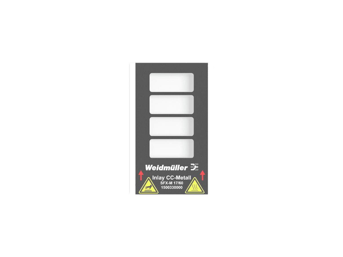 Inlay Weidmüller MetalliCard INLAY SFX-M 17/60 für Gerätemarkierung