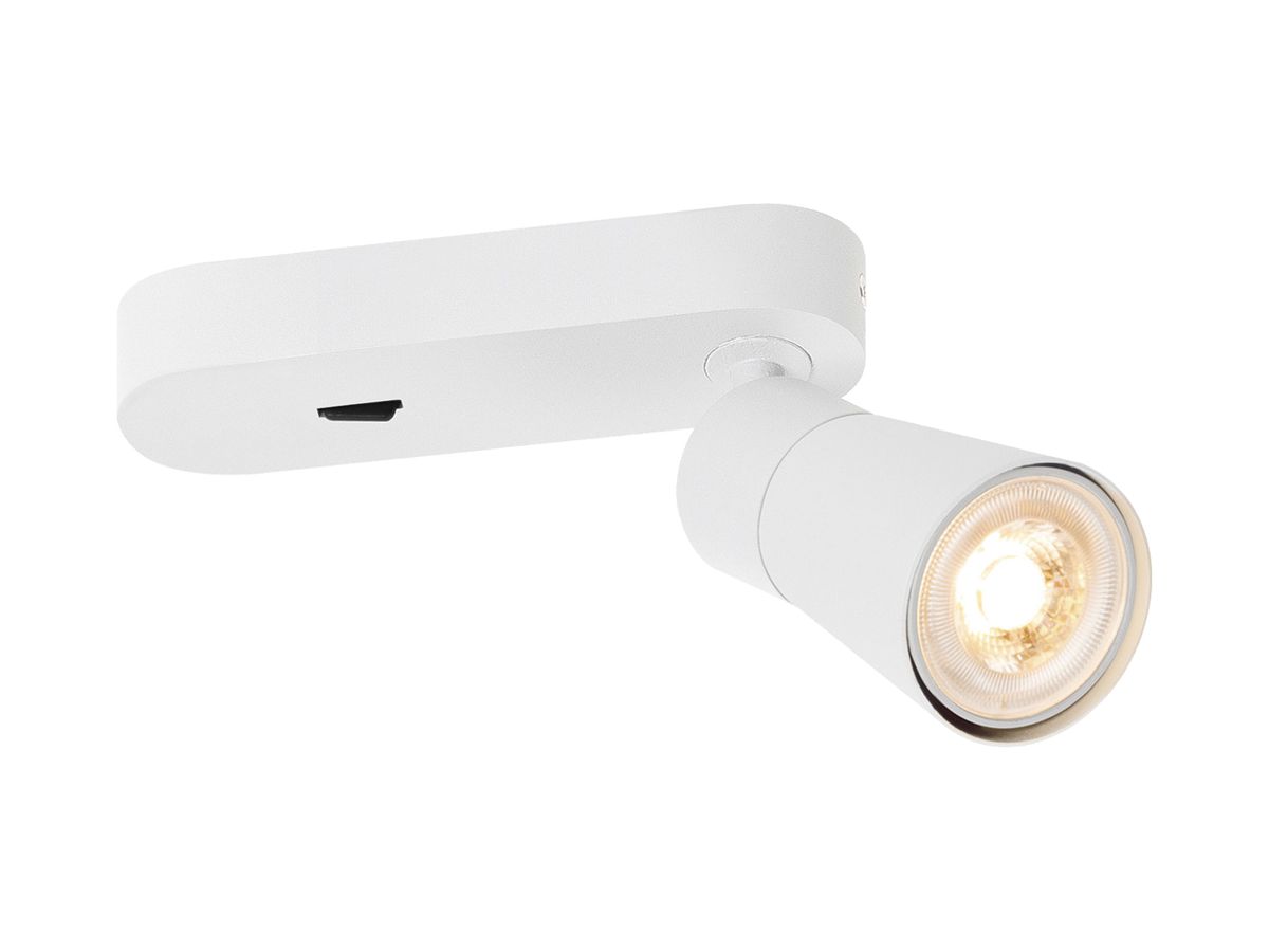 Spot SLV PURI 2.0 Cone CW GU10 1×6W DIM Ø55×150×87mm weiss