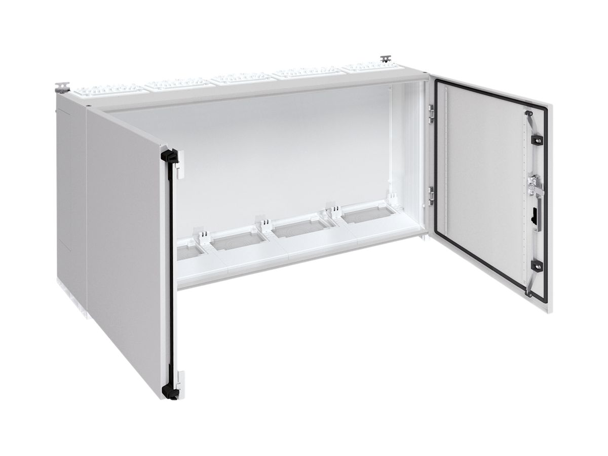 Wandschrank Hager univers mit Volltür SK II IP55 650×1300×275mm RAL 7035