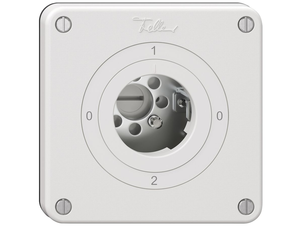 Schlüsselschalter NEVO SNAPFIX® Umschalter 16A 400V 0-1-0-2 ws