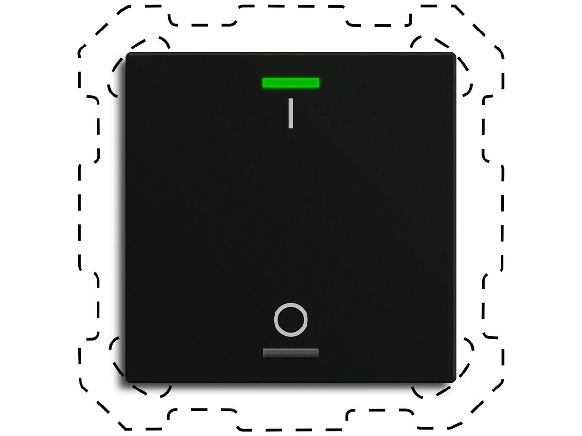 EB-Taster KNX RGBW MDT BE-TAL60T116.B1 1T/2B Temp.schwarz matt "I/O"