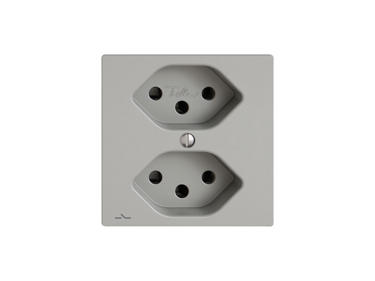 Steckdose EDIZIO.liv SNAPFIX® 2×T13 1×S hgu