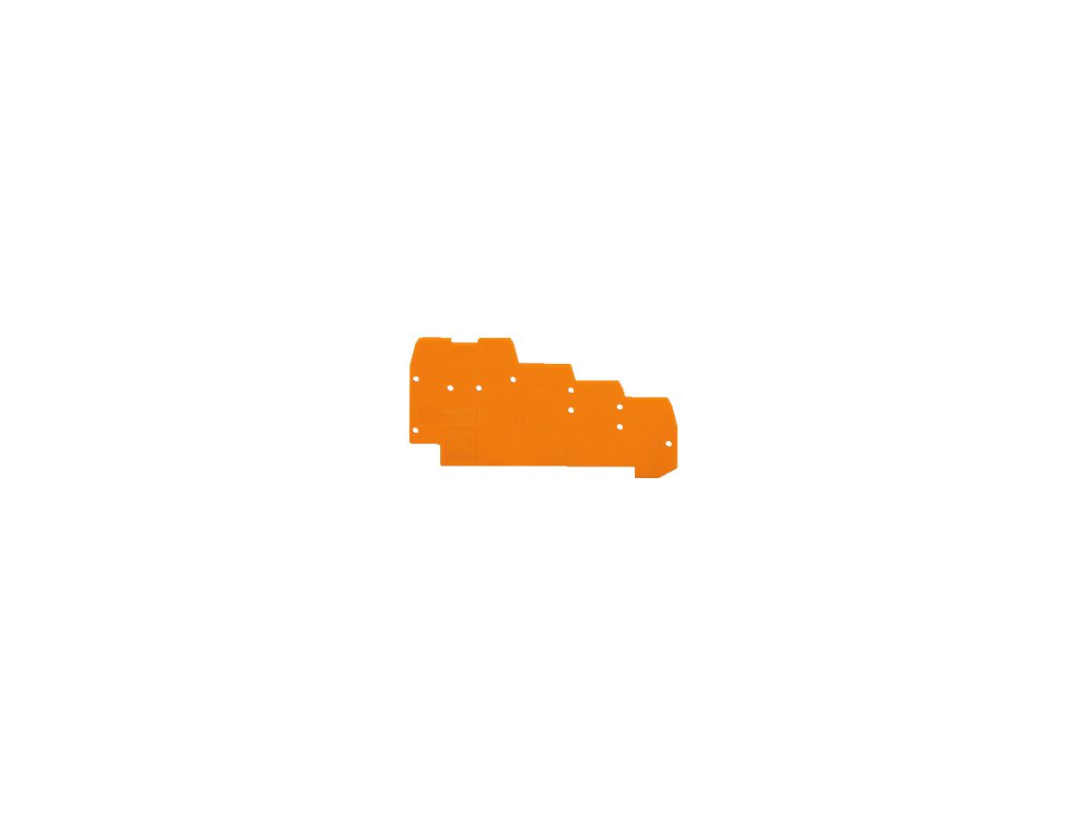 Abschlusswand WAGO 1mm orange