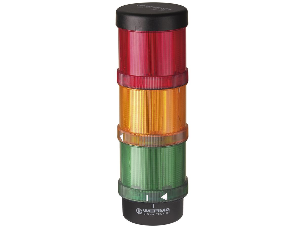 Signalsäule WERMA KS72 Classic BWM, 24VAC/DC, grün/gelb/rot