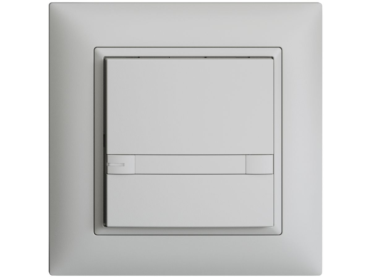 UP-Taster KNX 1-fach EDIZIOdue colore hellgrau RGB mit LED mit Papiereinlage