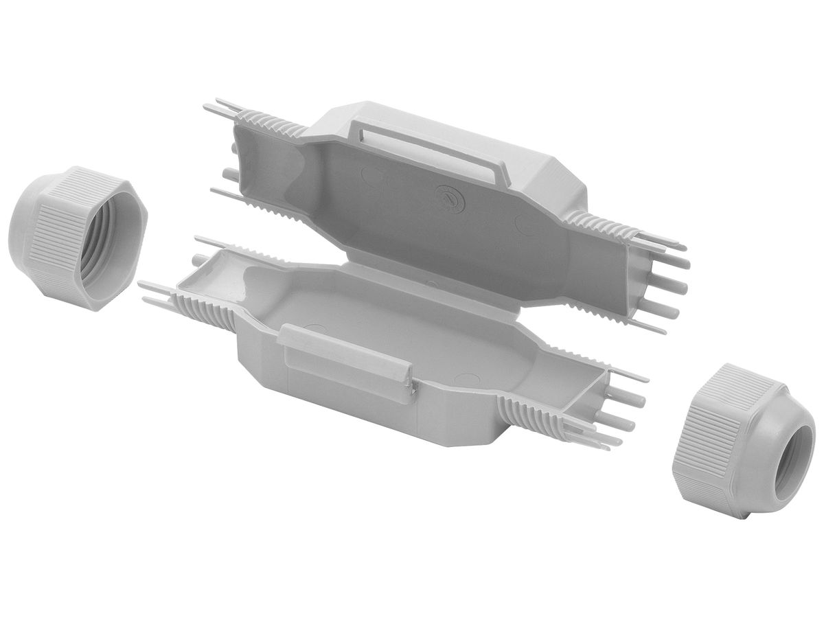 Verbindungsmuffe Raytech DINO EASY mit Gel Kabel Ø 10…16mm IP68 grau