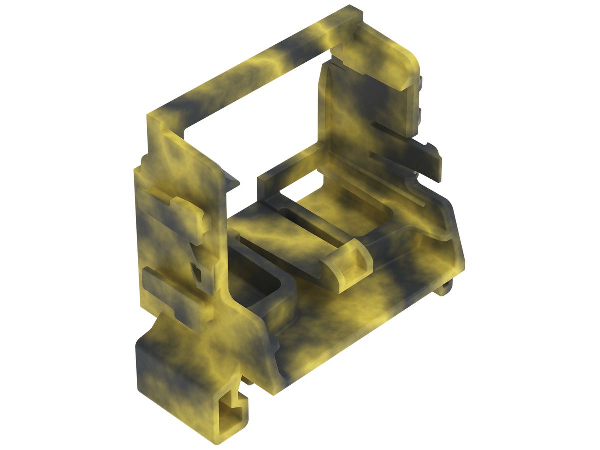 Befestigungsadapter WAGO 221 ohne Zugentlastung 10L×4mm² TH35 grau/gelb