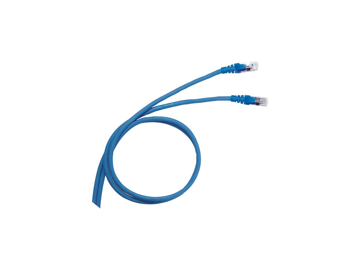 Patch-Anschlusskabel Kat.6 Legrand RJ45, LSHO, SF/UTP, 2m, blau