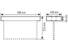 Notleuchte ESYLUX SLX 32 LEDi Display 3h, ohne Piktogramm weiss