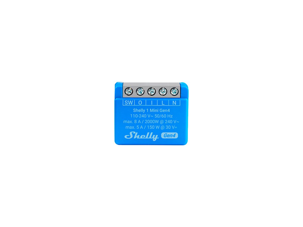 EB-RF-Schaltaktor Shelly 1 Mini Gen4 Zigbee/Bt/Wi-Fi 110…240V