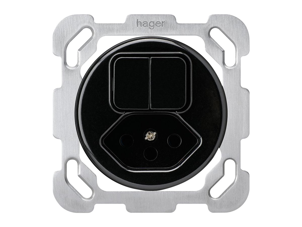 Einsatz zu UP-Kombination 3+A-R/1L+Typ 13 schwarz basico