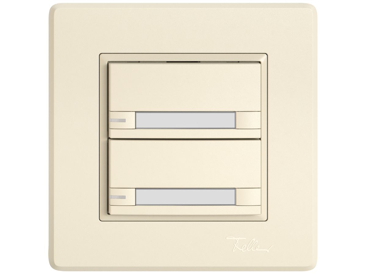 UP-KNX-Taster RGB EDIZIO.liv SNAPFIX® Temperaturfüh.RGB-LED Pap.2×T 2-Tbed.cr