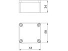 Leergehäuse BET Mx SGR 64×58×34mm Alu IP66 silbergrau
