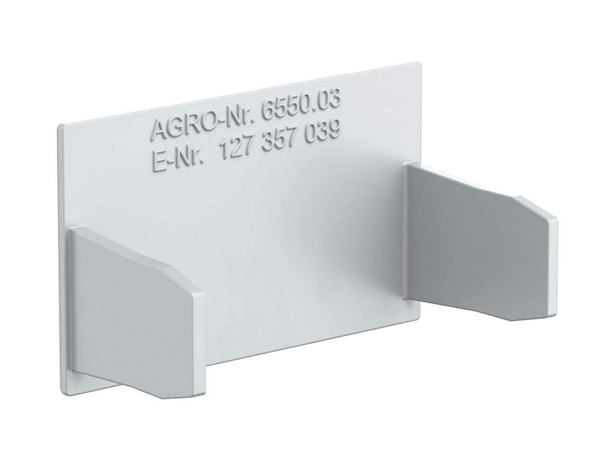 Abschlussplatte AGRO zu Installationskanal 6550 grau