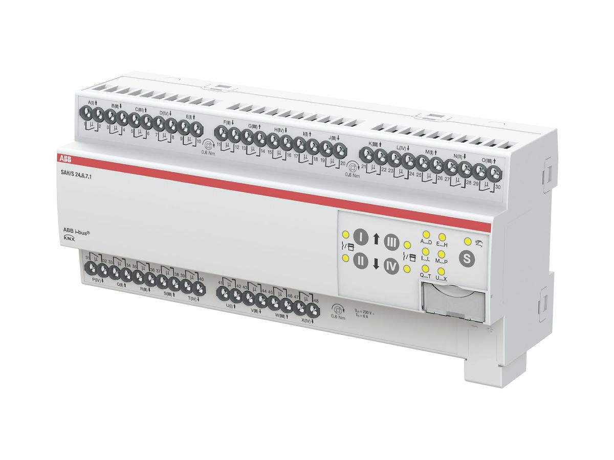 REG-KNX-Kombischaltaktor ABB SAH/S24.6.7.1, 24-fach, 6A