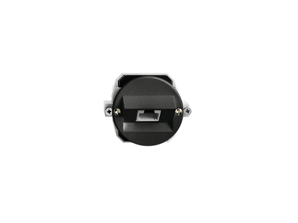 UP-Dose 1×RJ45/u 4P ITplus schwarz P 43mm