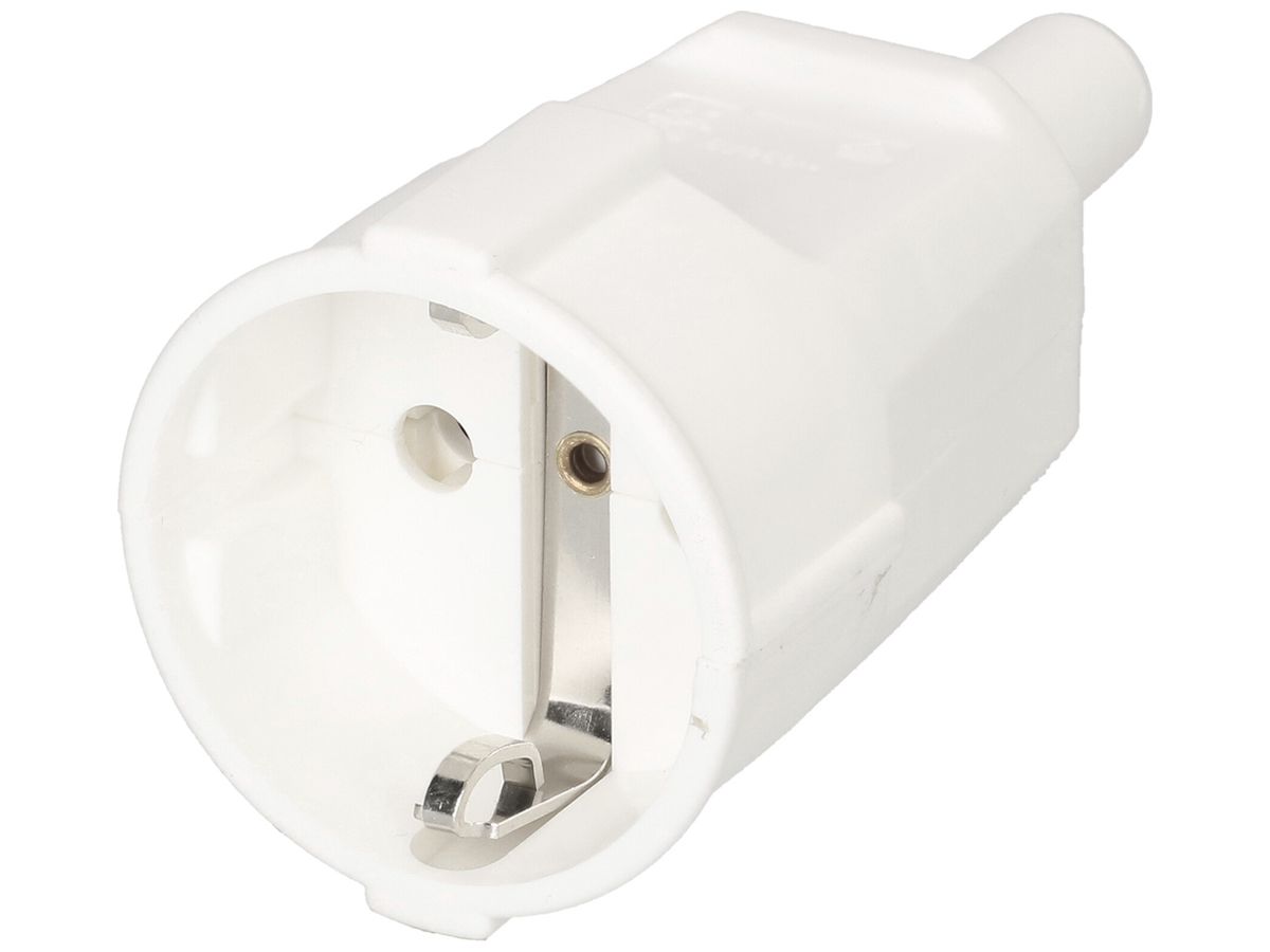 Kupplungssteckdose Schuko MAX HAURI L+N+PE 16A 250V 0.75…1.5mm² weiss