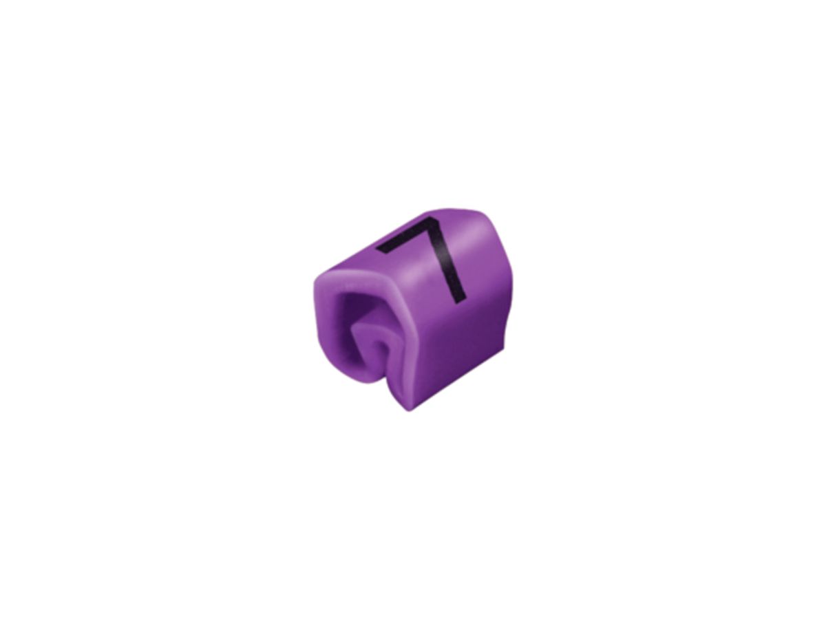 Leitermarkierer Weidmüller CLI C MP für Ø1…3mm 3×3.4mm Aufdruck: 7, violett