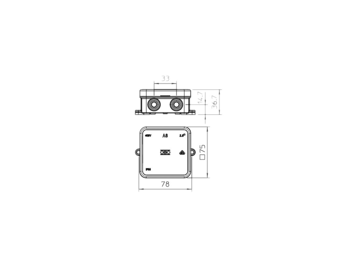 AP-Abzweigdose Bettermann 75×77mm leer