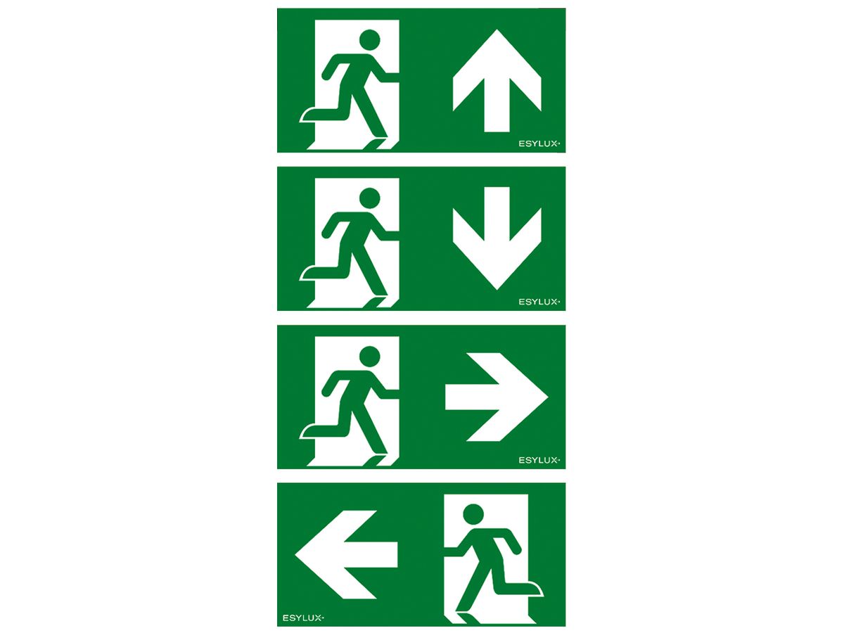 Piktogramm-Satz ESYLUX SLB 21m Pfeil R/L/U/O 230×120mm