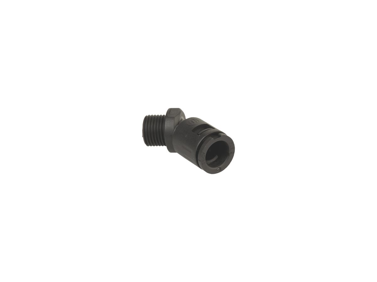 Anschlussnippel 45° AGRO PG16 schwarz