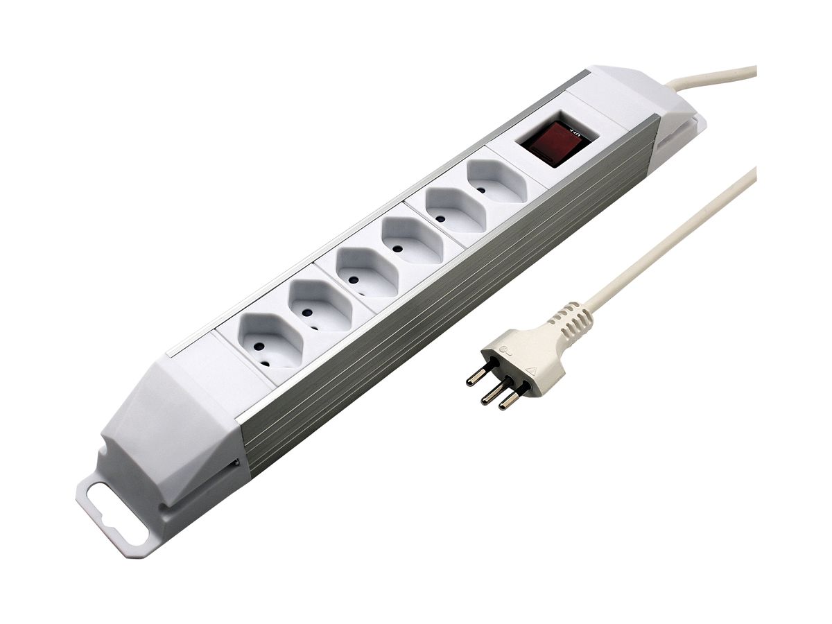 Steckdosenleiste POWER xtra 6×T13 mit Schalter&Kinderschutz