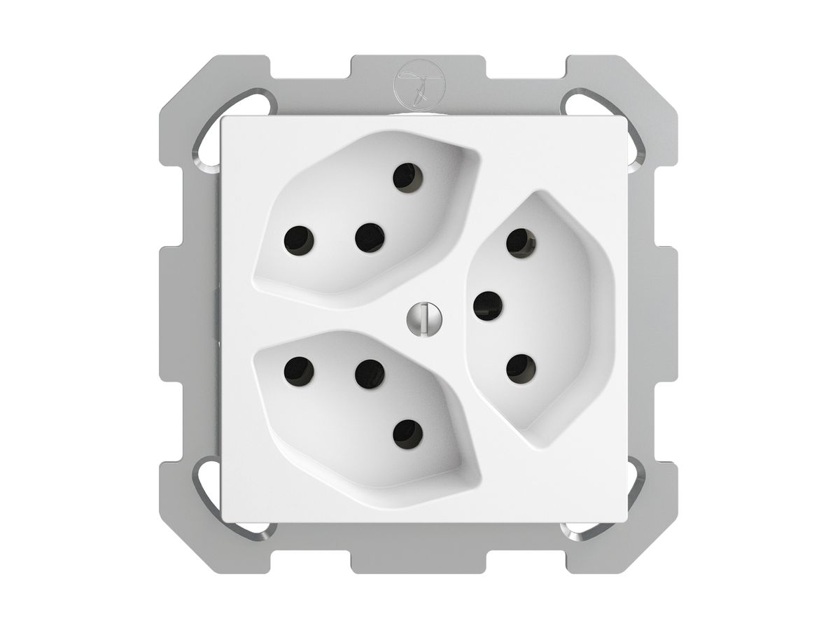 UP-Steckdose EDIZIOdue 3×T13 3×S weiss