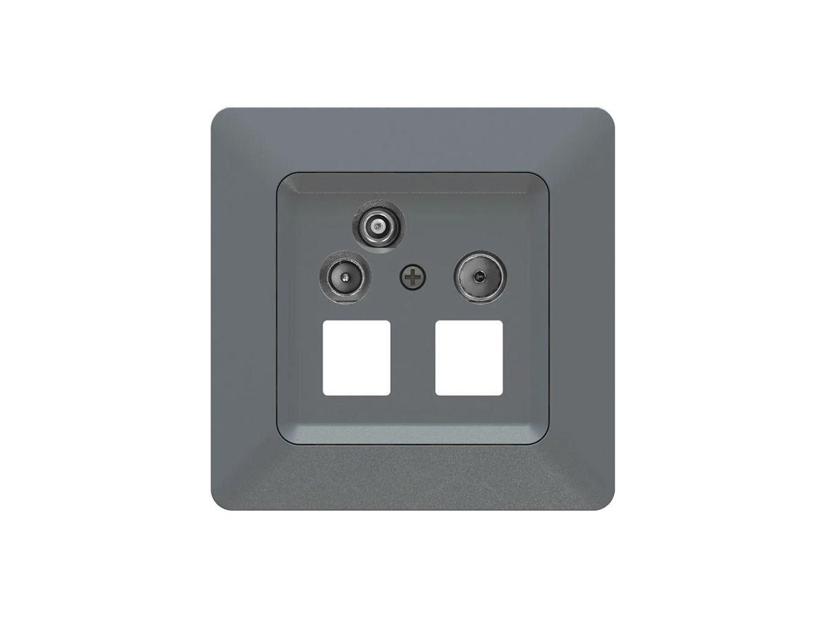 UP-Multimediadose TV-R-Daten MH priamos Durchgangsdose 11dB 5…65MHz anthrazit