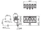 Verbindungsklemme 5P 0.5…2.5mm² Betätigungshebeln Erdungslasche ws