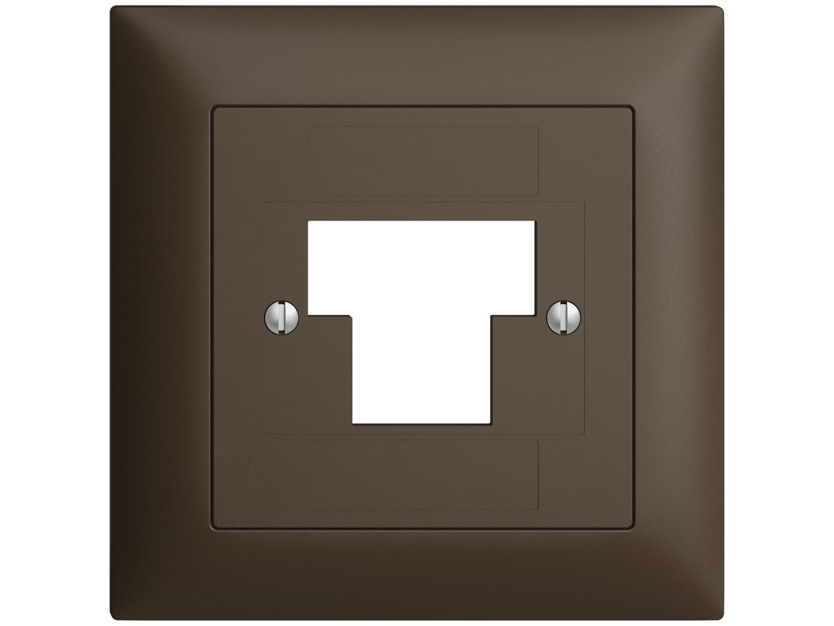 Frontset EDIZIOdue coffee 88×88mm 1×TT 2×RJ45