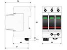 Überspannungsableiter  Citel DAC50VGS-30-275, Typ 2+3, 3-polig
