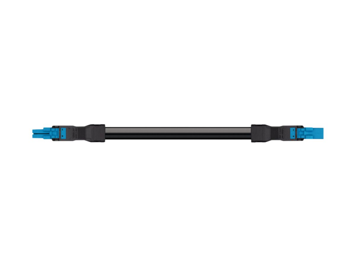 Verbindungsleitung MINI 2×1.5mm² 16A 250V 5m Cod.I Buchse/Stecker blau Cca