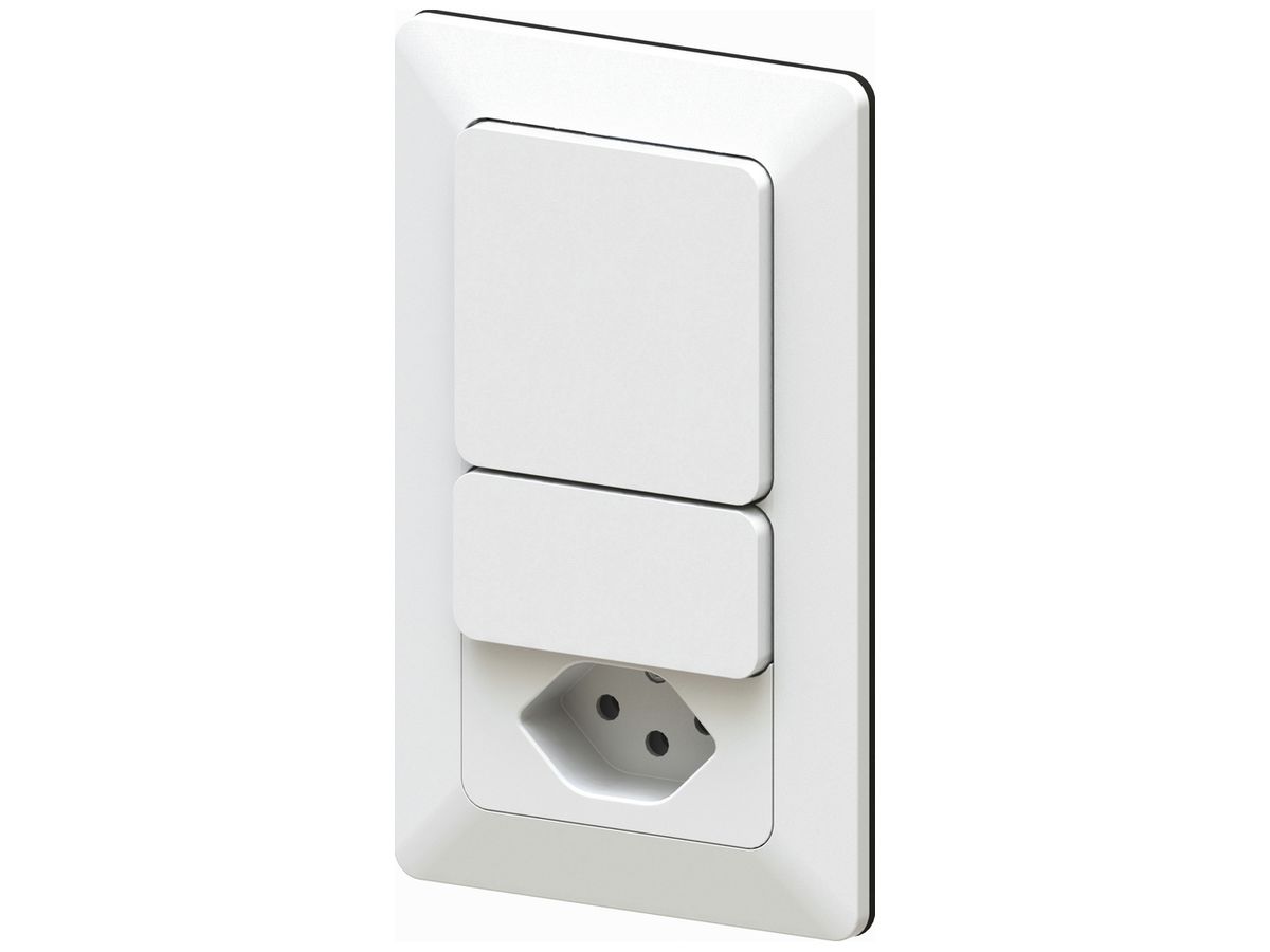 UP-Druckschalter MH priamos, Schema 3 / Schema 3/Typ 13, Gr.2×1, weiss