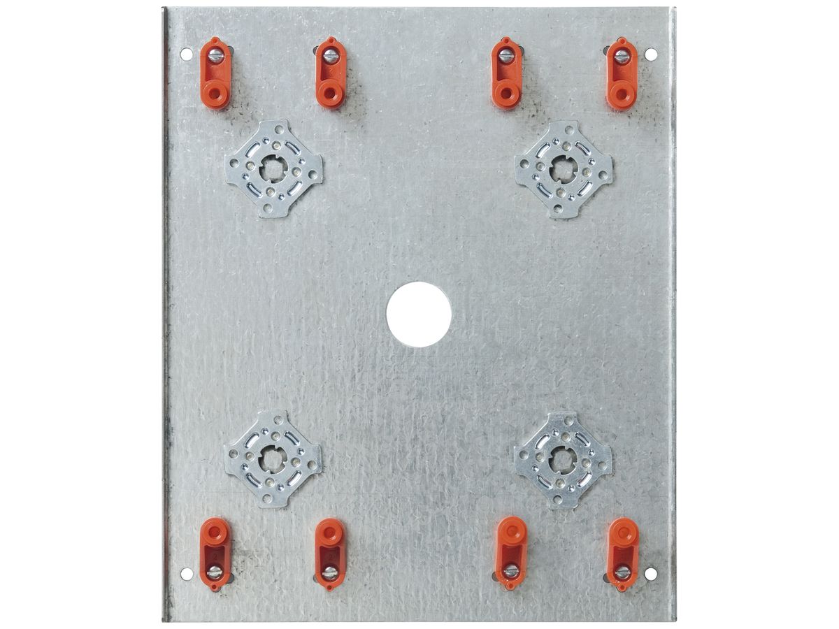 Montageplatte Siedle 4× 178×213×30mm silber