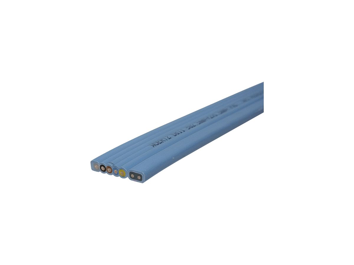 Flachkabel Woertz DALI 5×2.5+2×1.5mm² PVC blau Eca