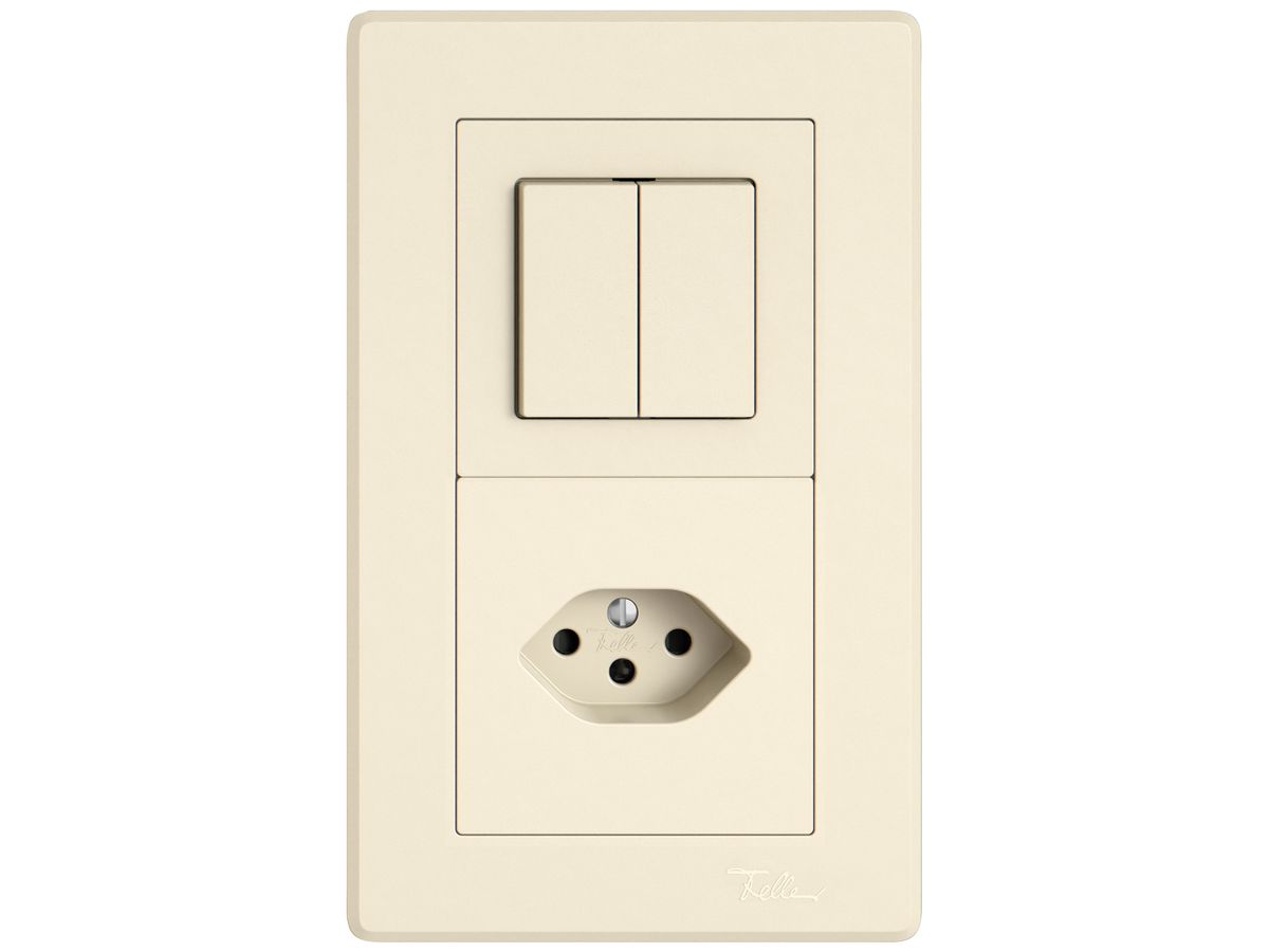 UP-Kombination EDIZIO.liv SNAPFIX® 2×1 156×96mm Schema 1/3+3/1L+1×T13 crema