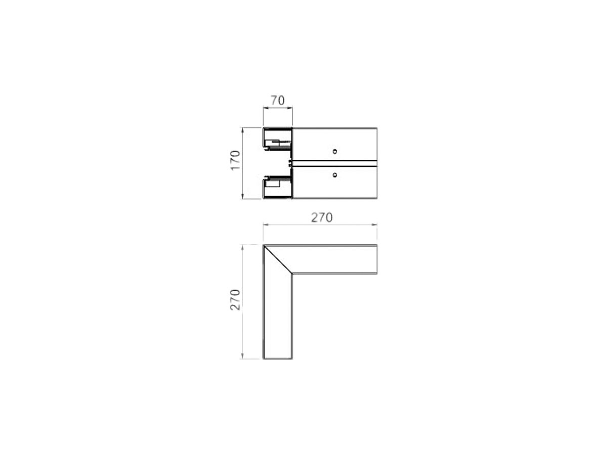 Ausseneck Bettermann GKH 70×170mm halogenfrei reinweiss