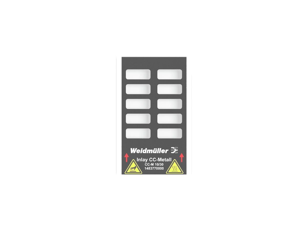 Inlay Weidmüller MetalliCard INLAY CC-M 10/30 für Gerätemarkierung