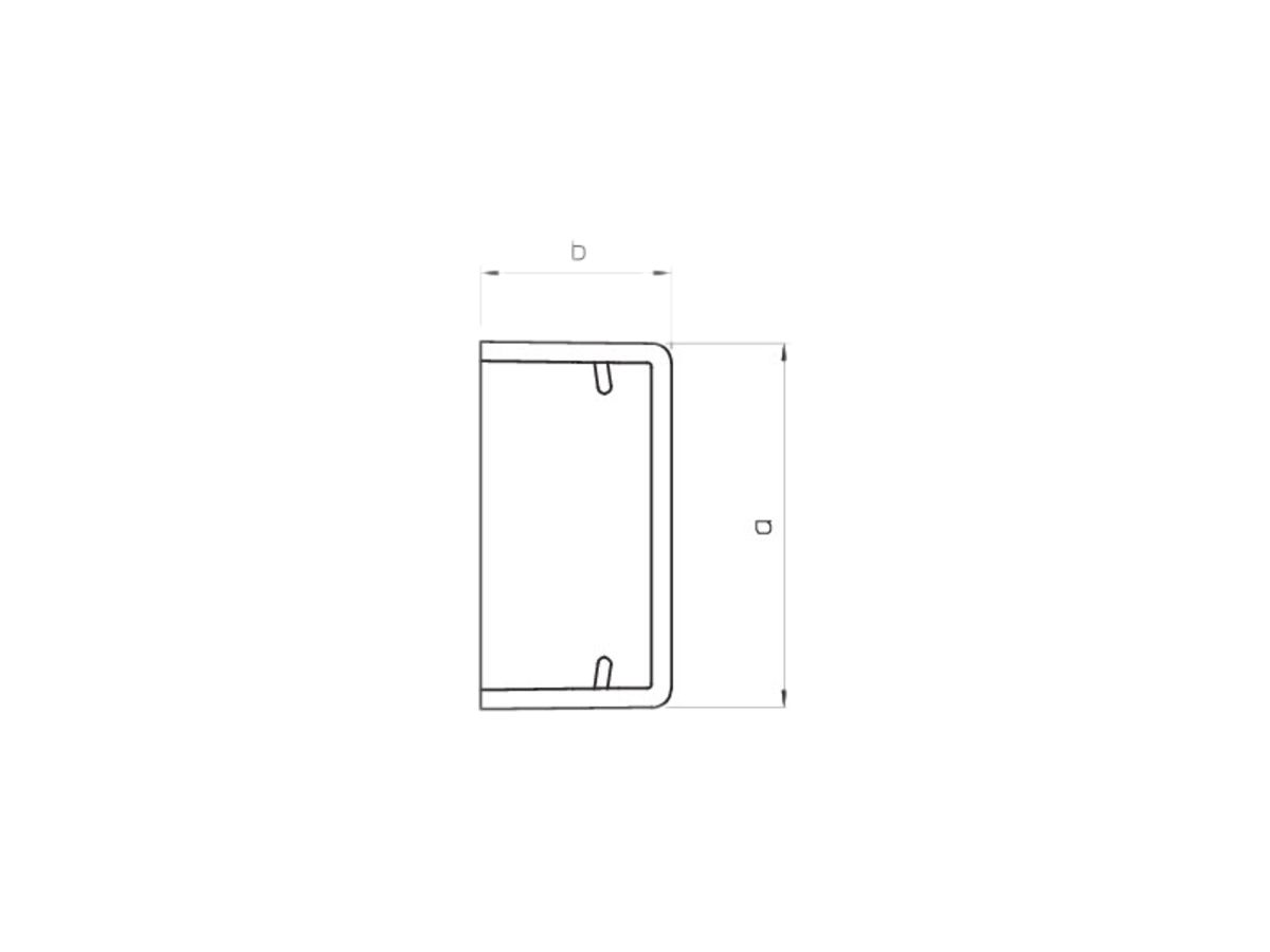 Abschlussplatte Bettermann zu Installationskanal WDK reinweiss 10×20mm