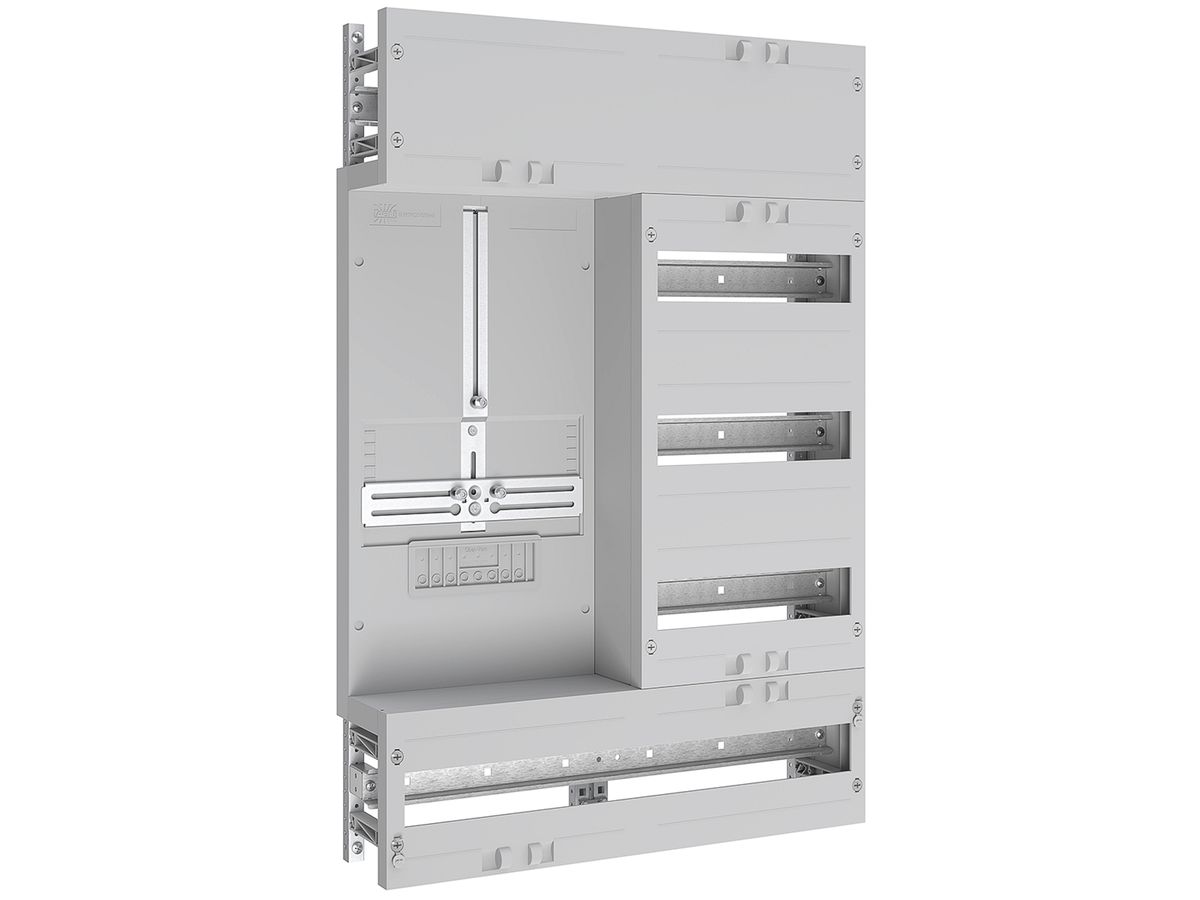 Komplettfeld SE Prisma XS 1 Zählerplatz 2 Felder 5 Reihen 500×750mm