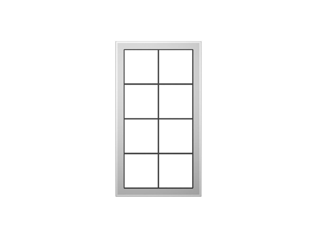 UP-Kopfzeile ABB SIDUS 2×4 268×148mm Glas weiss