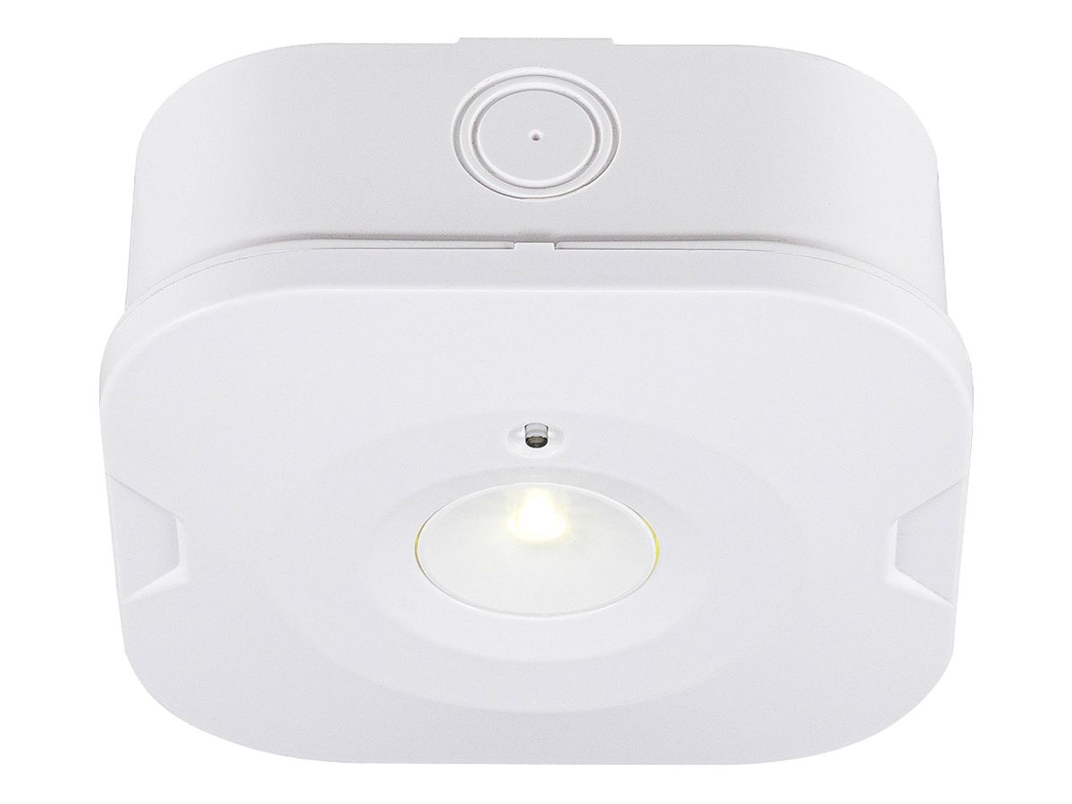 LED-Sicherheitsleuchte SLV P-LIGHT 2W 125lm 6000K bat ST 110×110mm weiss