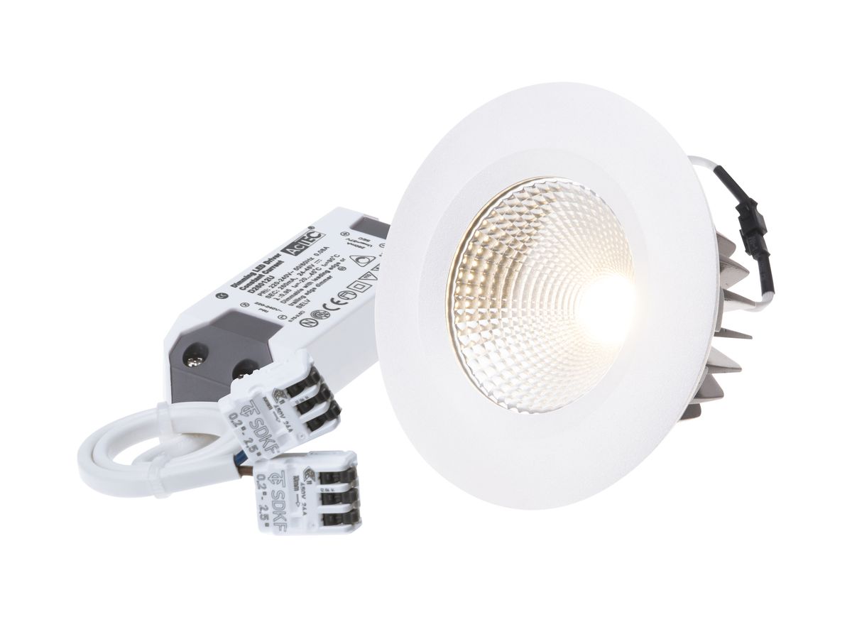 EB-LED-Spot Stato 10.5W 230V 960lm 3000K Loch-Ø80mm weiss 60°