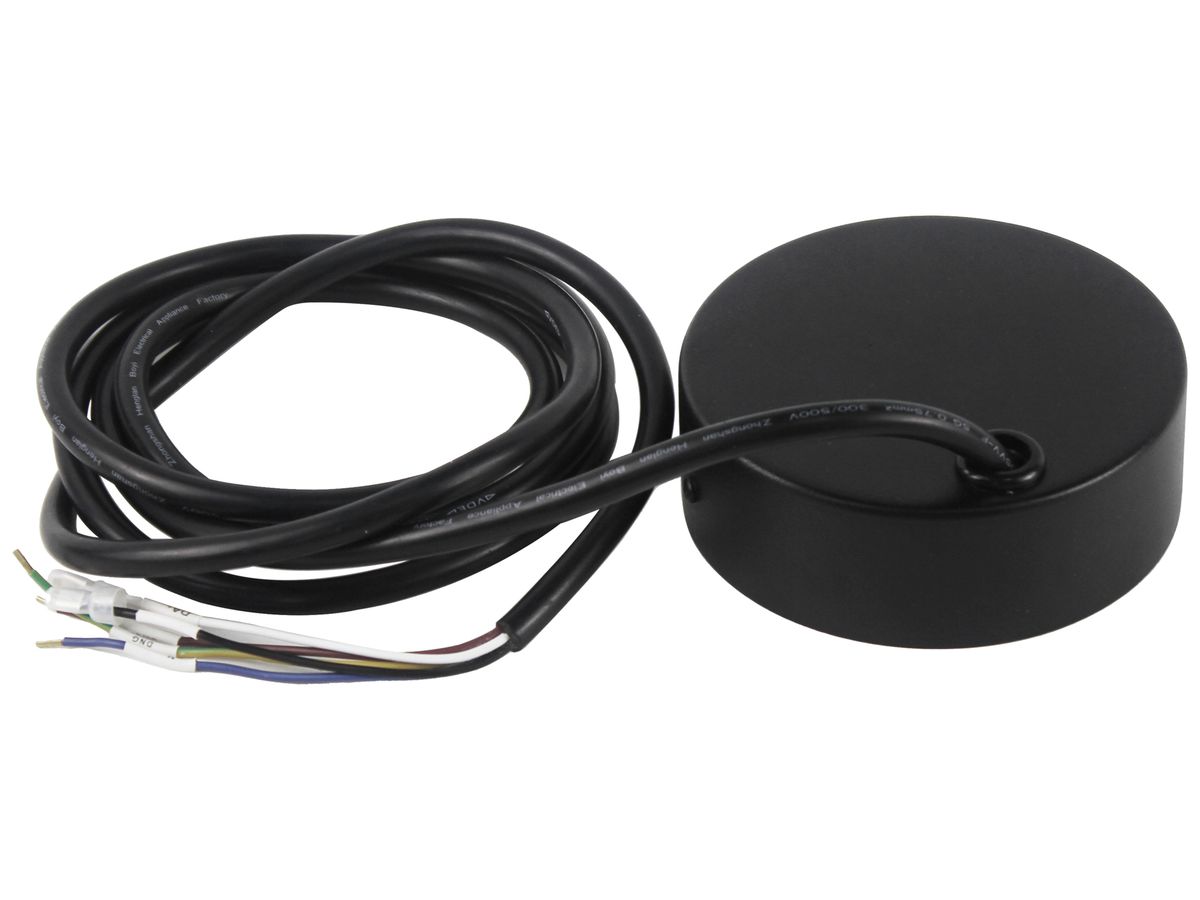 AP-Deckenrosette Sylvania Otao Linear 2m Kabel 5-polig schwarz