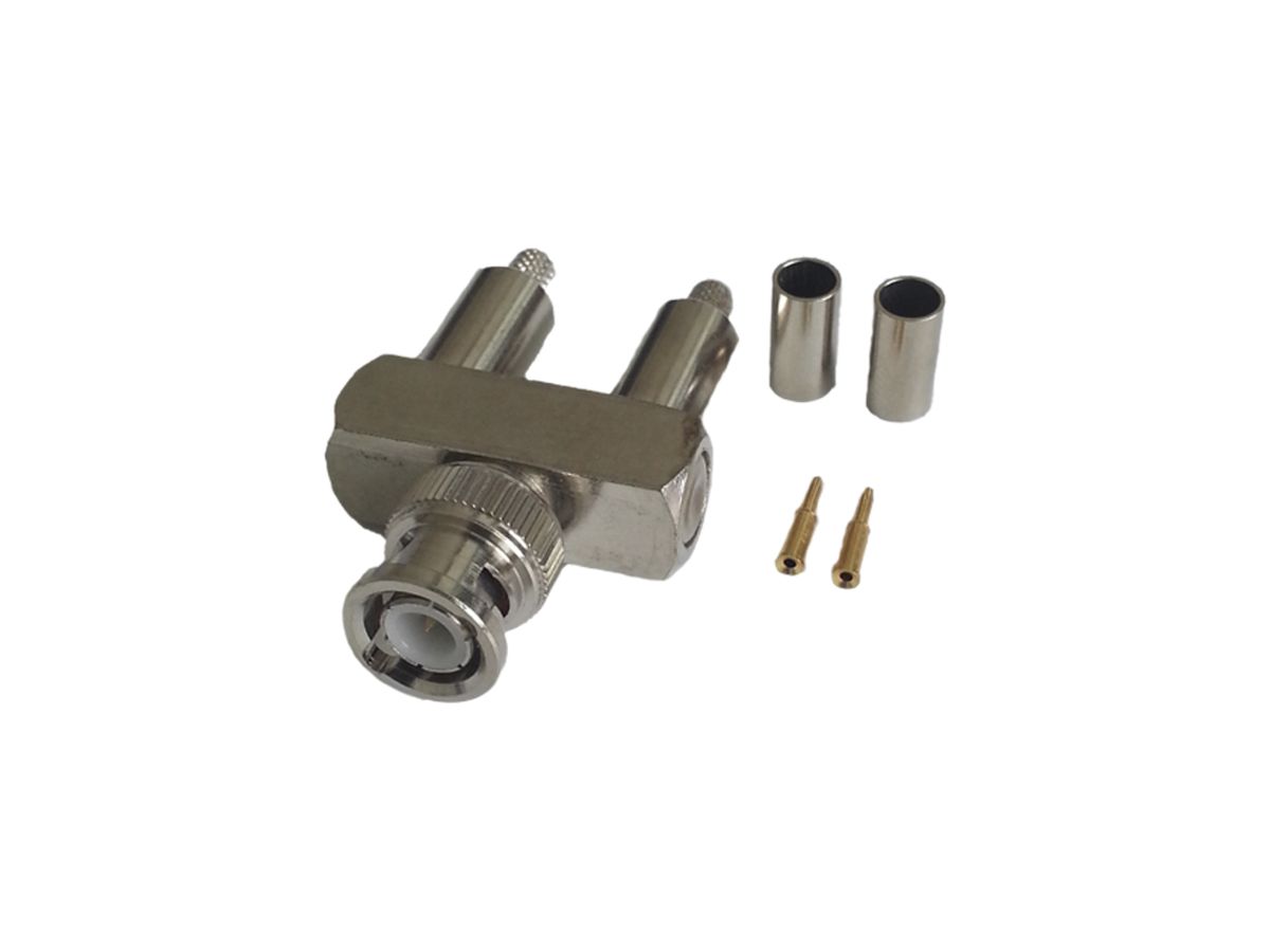 BNC-Y-Stecker RG 58 crimpbar