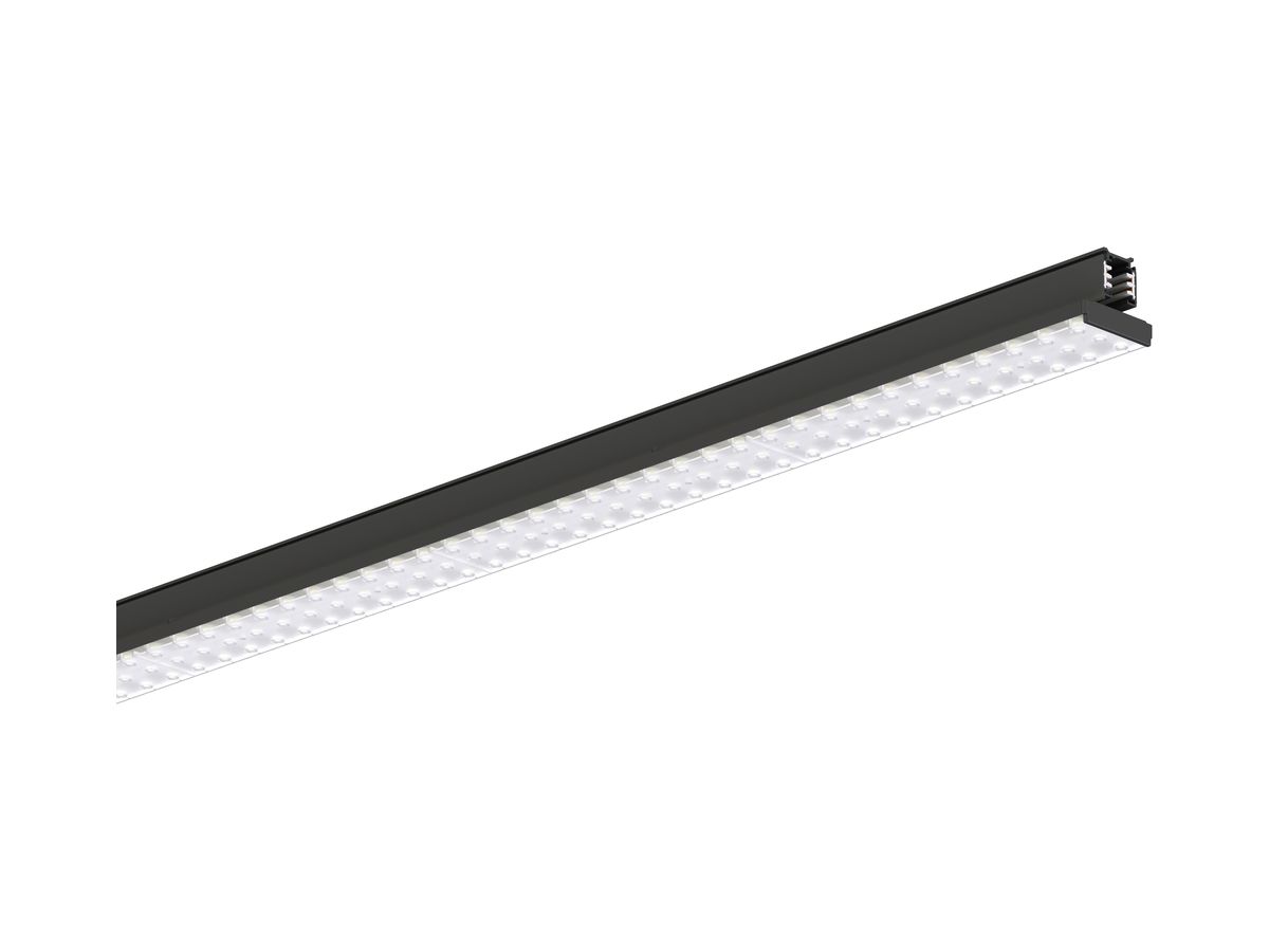 LED-Anbauleuchte DOTLUX LINEAtrack 63W 8780lm 3000K Ad3Ph 1.5m schwarz 90°